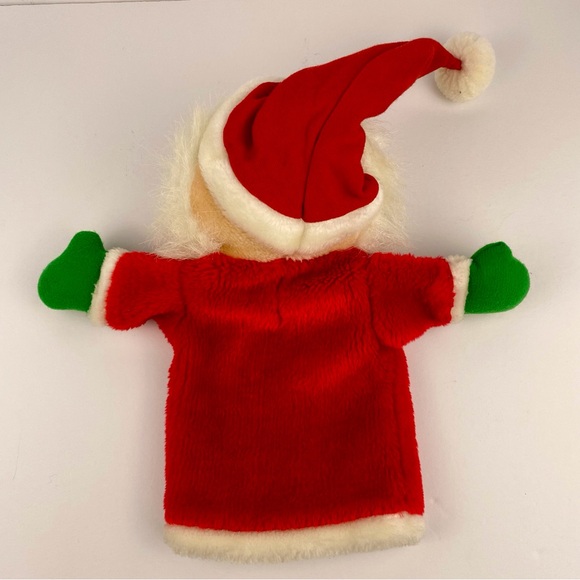 Vintage Santa Claus Hand Puppet  12" Christmas Plush Child's Toy Pretend Play - Picture 3 of 7